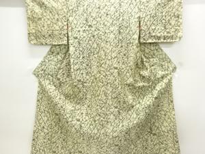アンティーク　抽象模様織出し銘仙着物